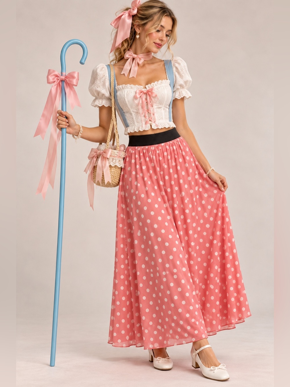 LuLaRoe Coral Polka Dot Maxi Skirt – DIY Costume Ready